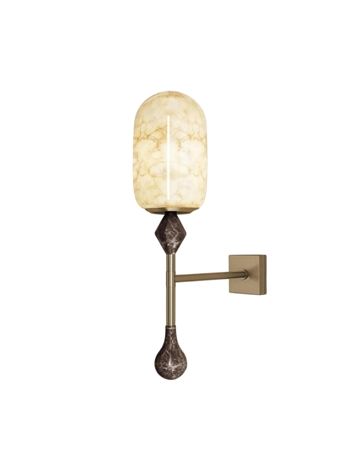 Mila Vintage Albast Dubbele wandlamp
