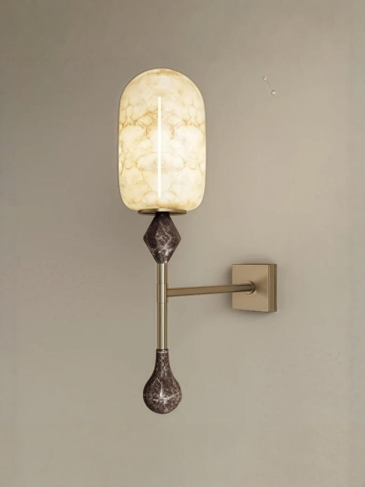 Mila Vintage Albast Dubbele wandlamp
