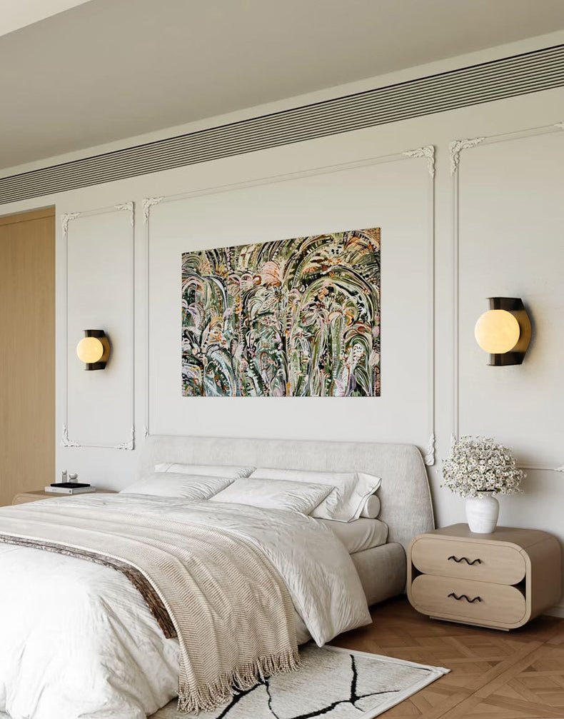 Caldrien Albast bol albasten wandlamp