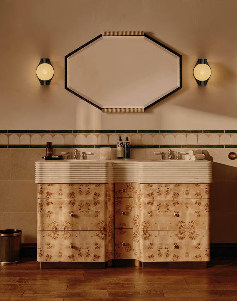 Caldrien Albast bol albasten wandlamp