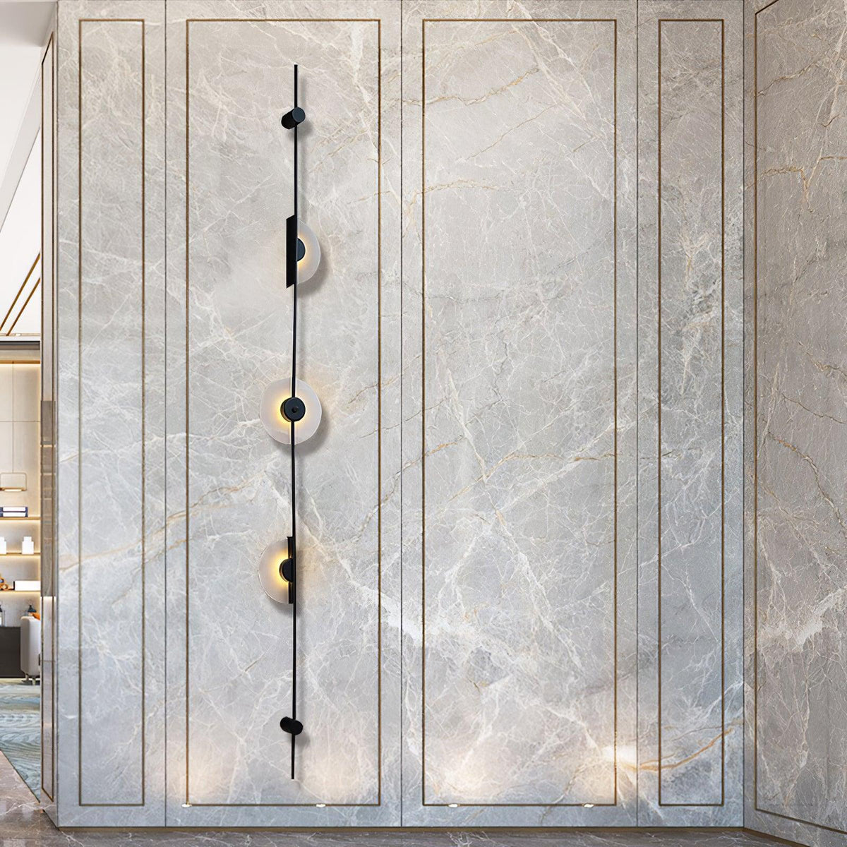 Albarina albasten wandlamp met Stekker