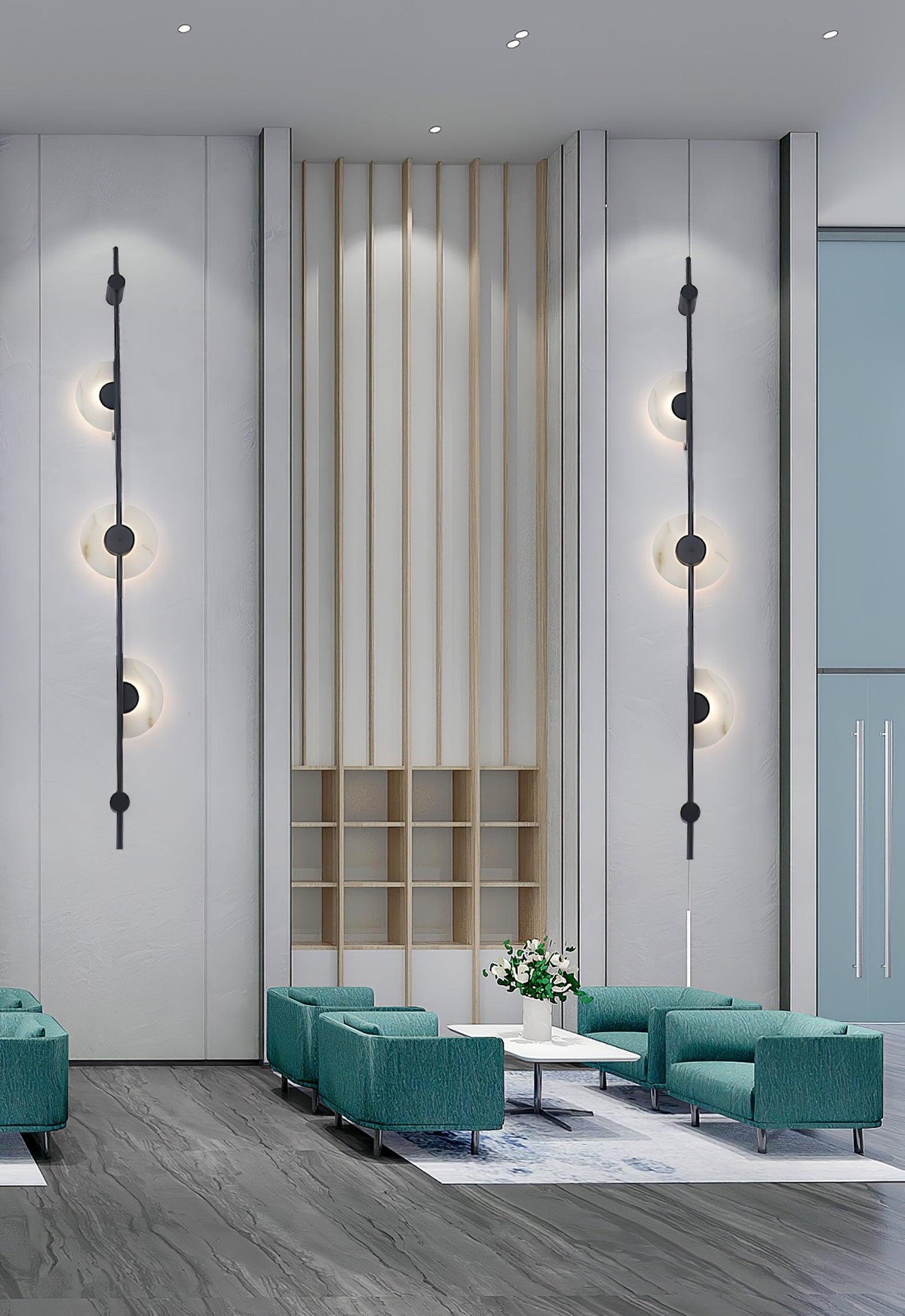 Albarina albasten wandlamp met Stekker