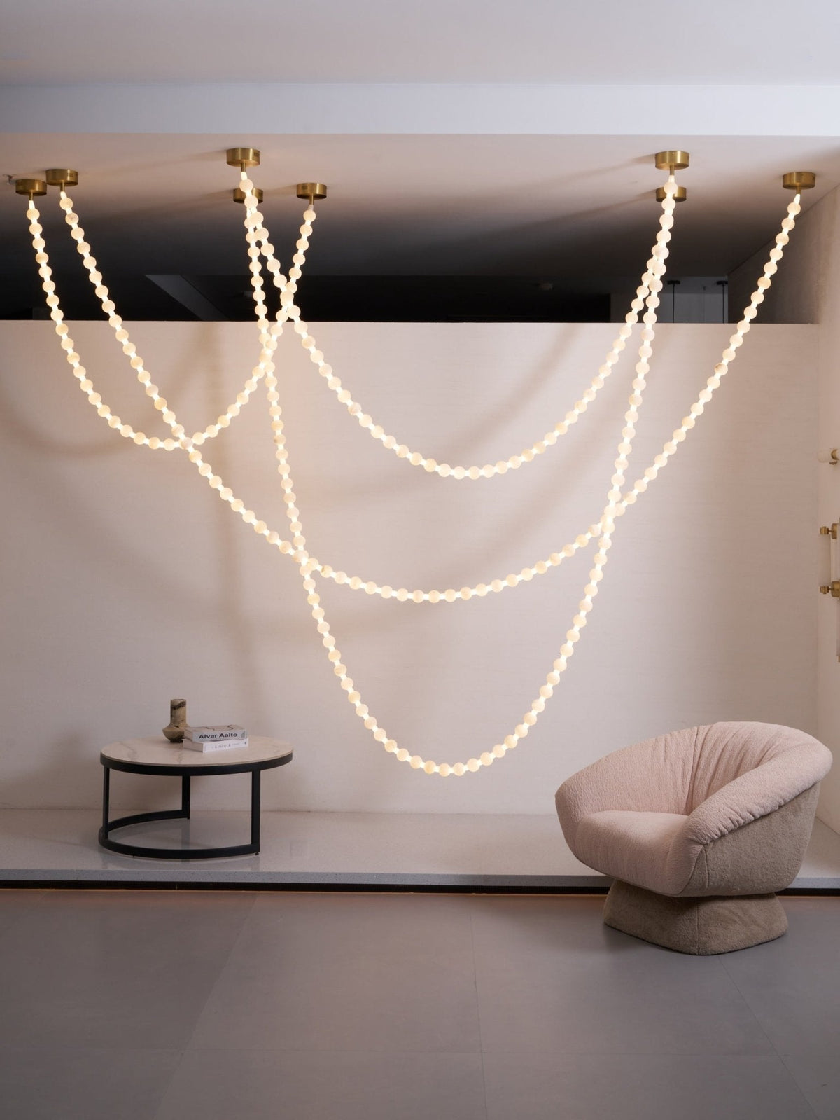 Grempt albast Pearl Necklace Kroonluchter