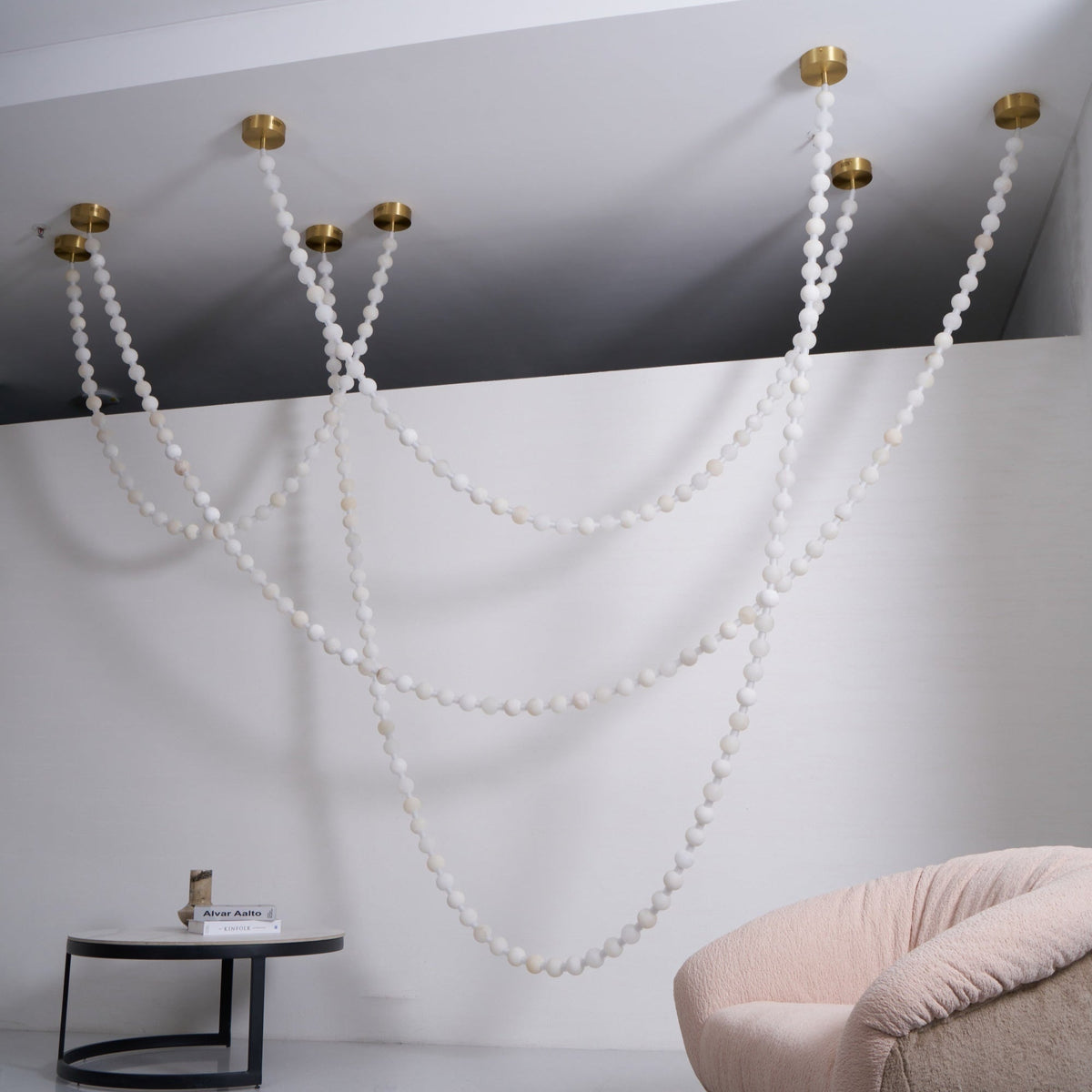 Grempt albast Pearl Necklace Kroonluchter