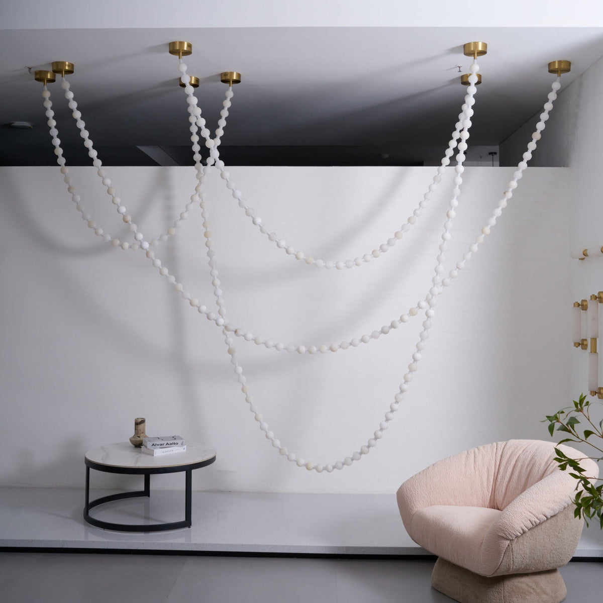 Grempt albast Pearl Necklace Kroonluchter