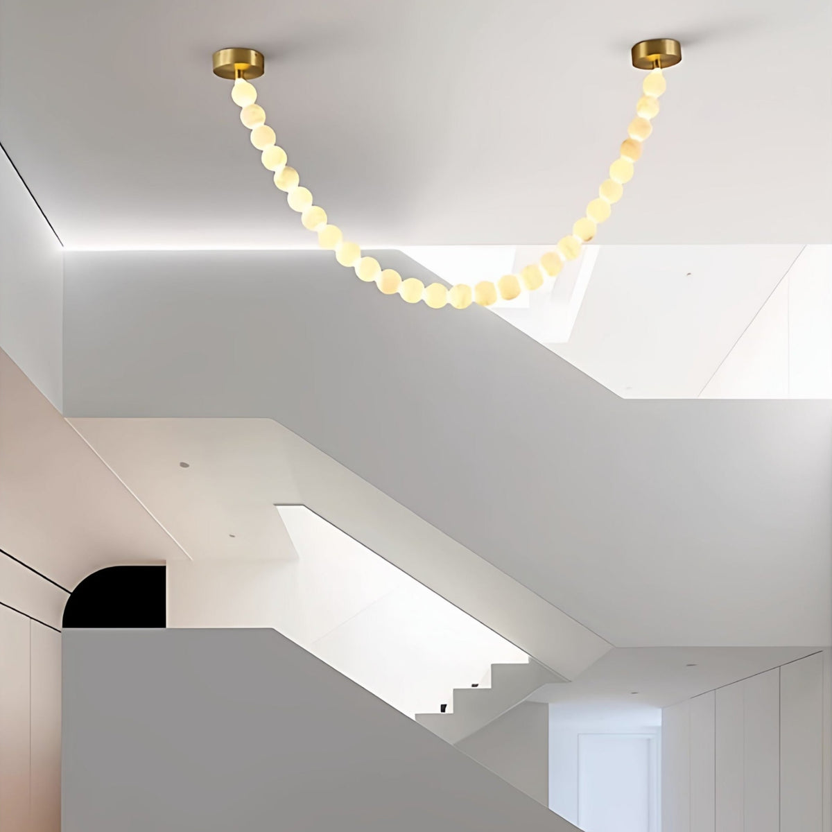 Grempt albast Pearl Necklace Kroonluchter