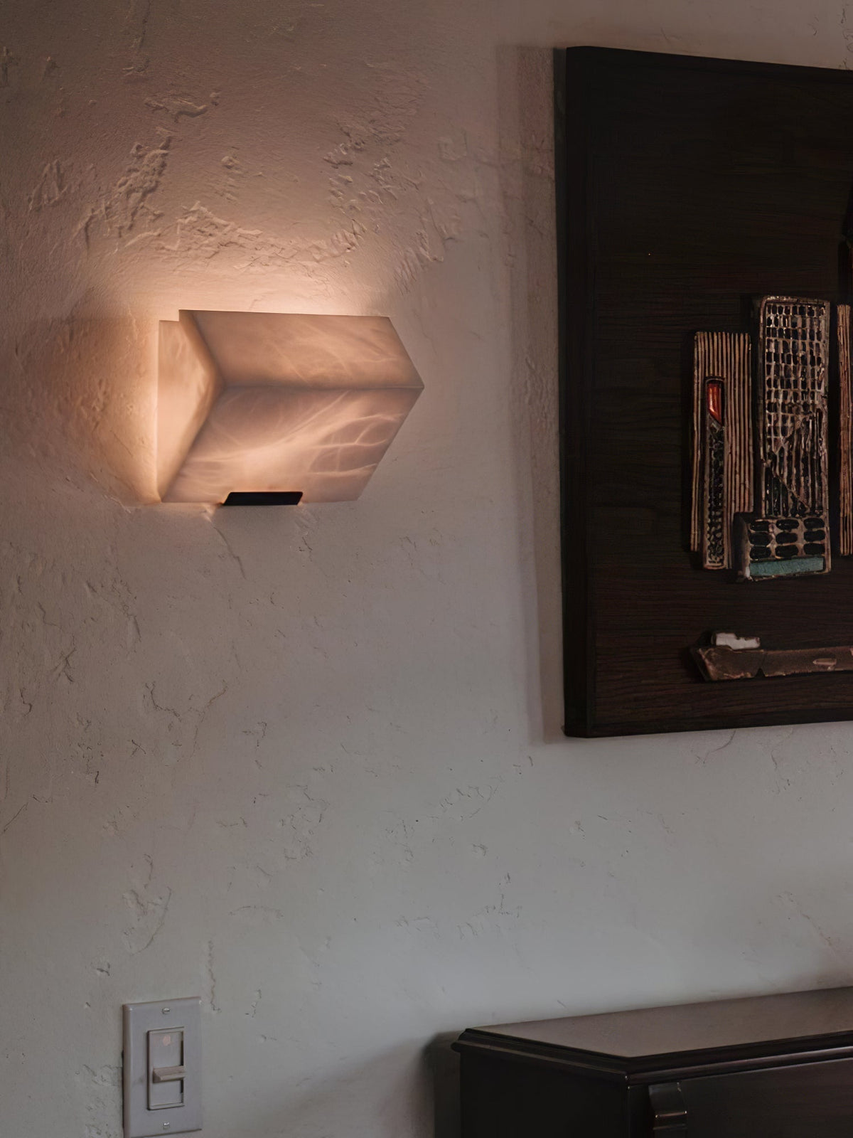 Niviella albasten wandlamp met stekker voor de trap