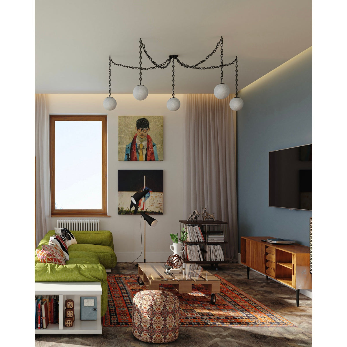 Marveil Albast Swag hanglamp