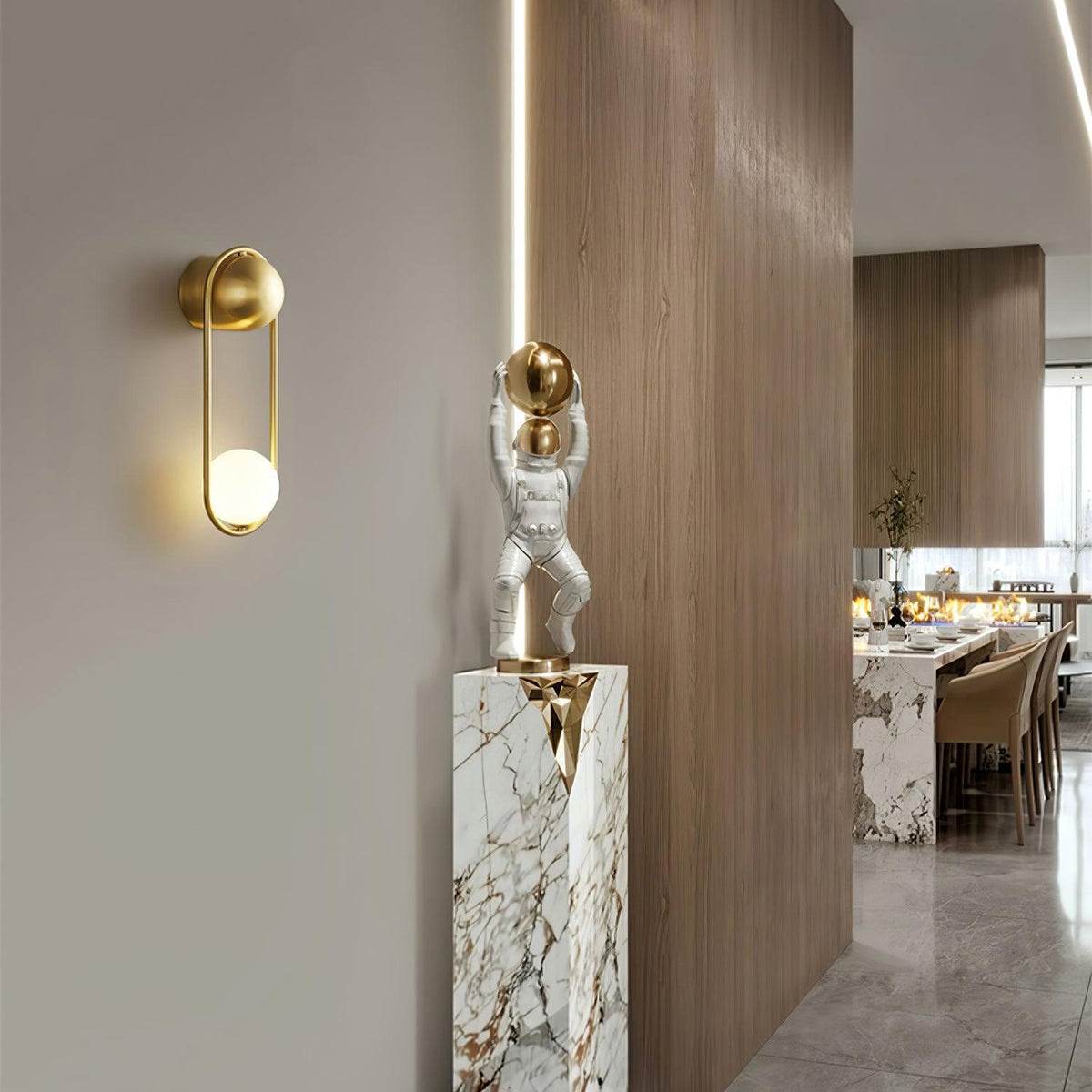 Glode wandlamp