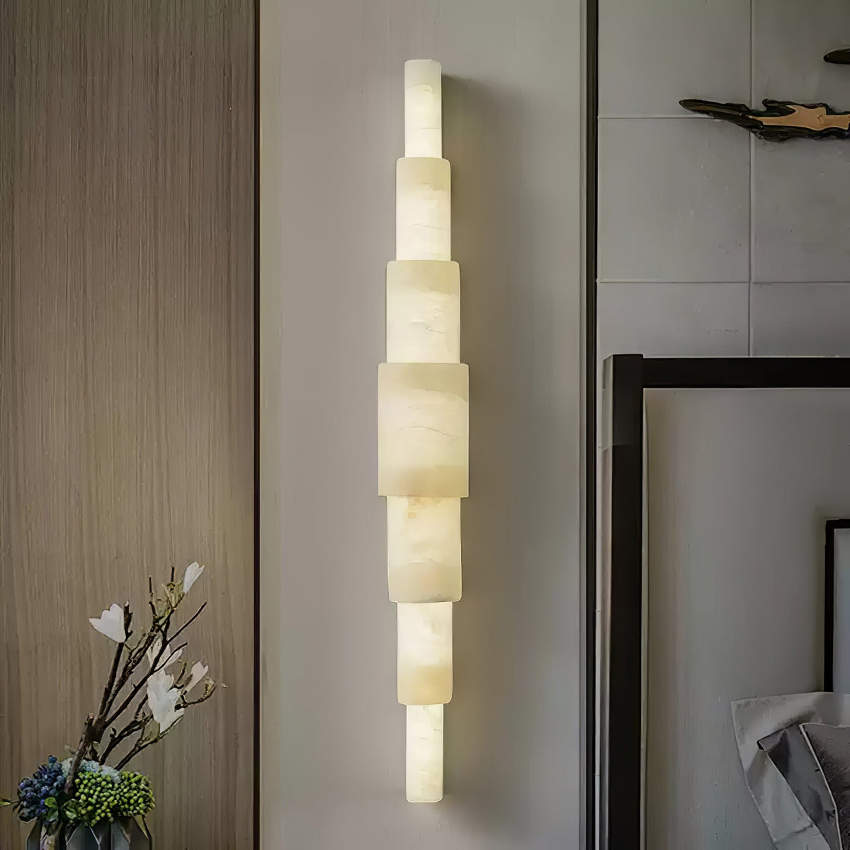 Raya albasten wandlamp