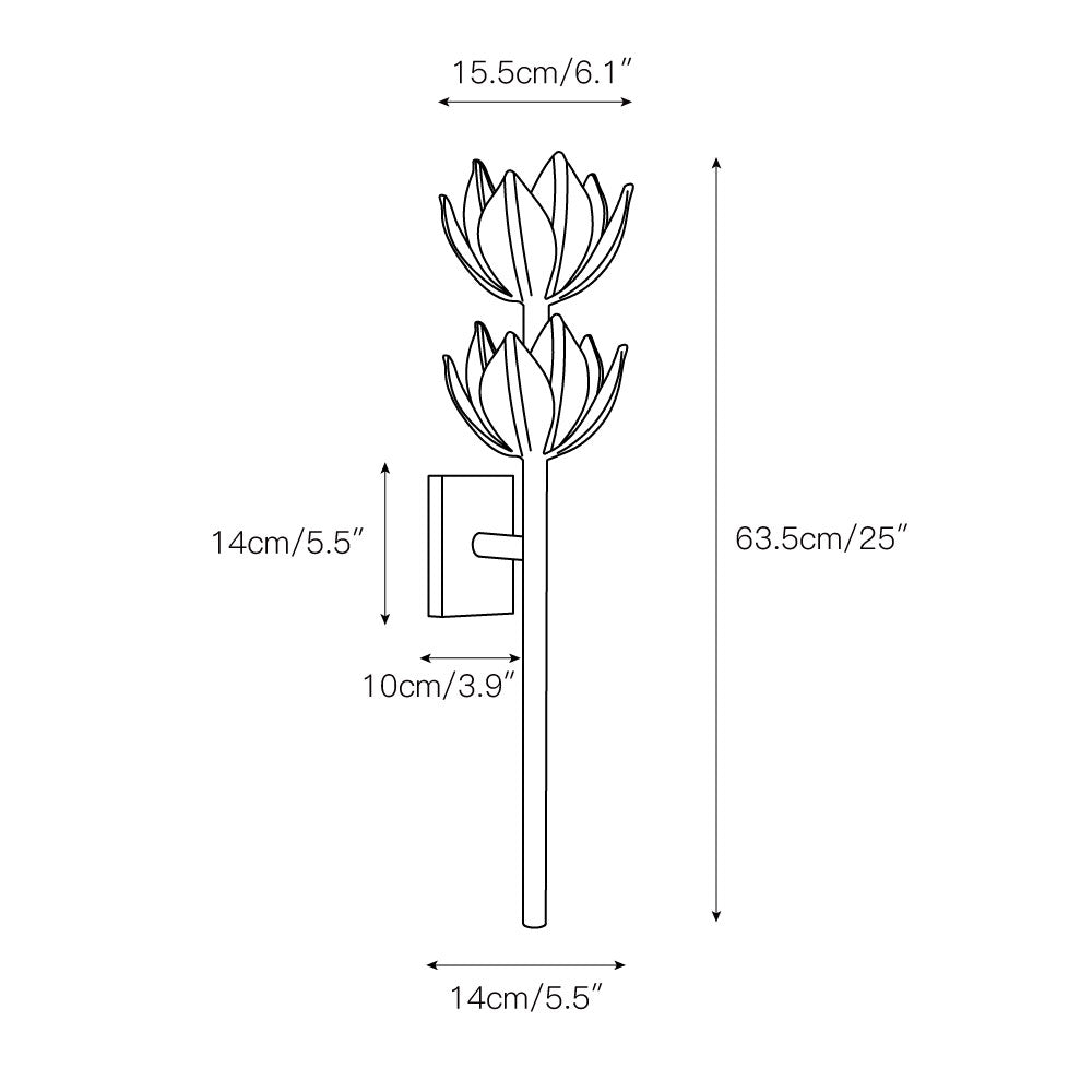 Ulfuvyn moderne minimalistische messing wandlamp