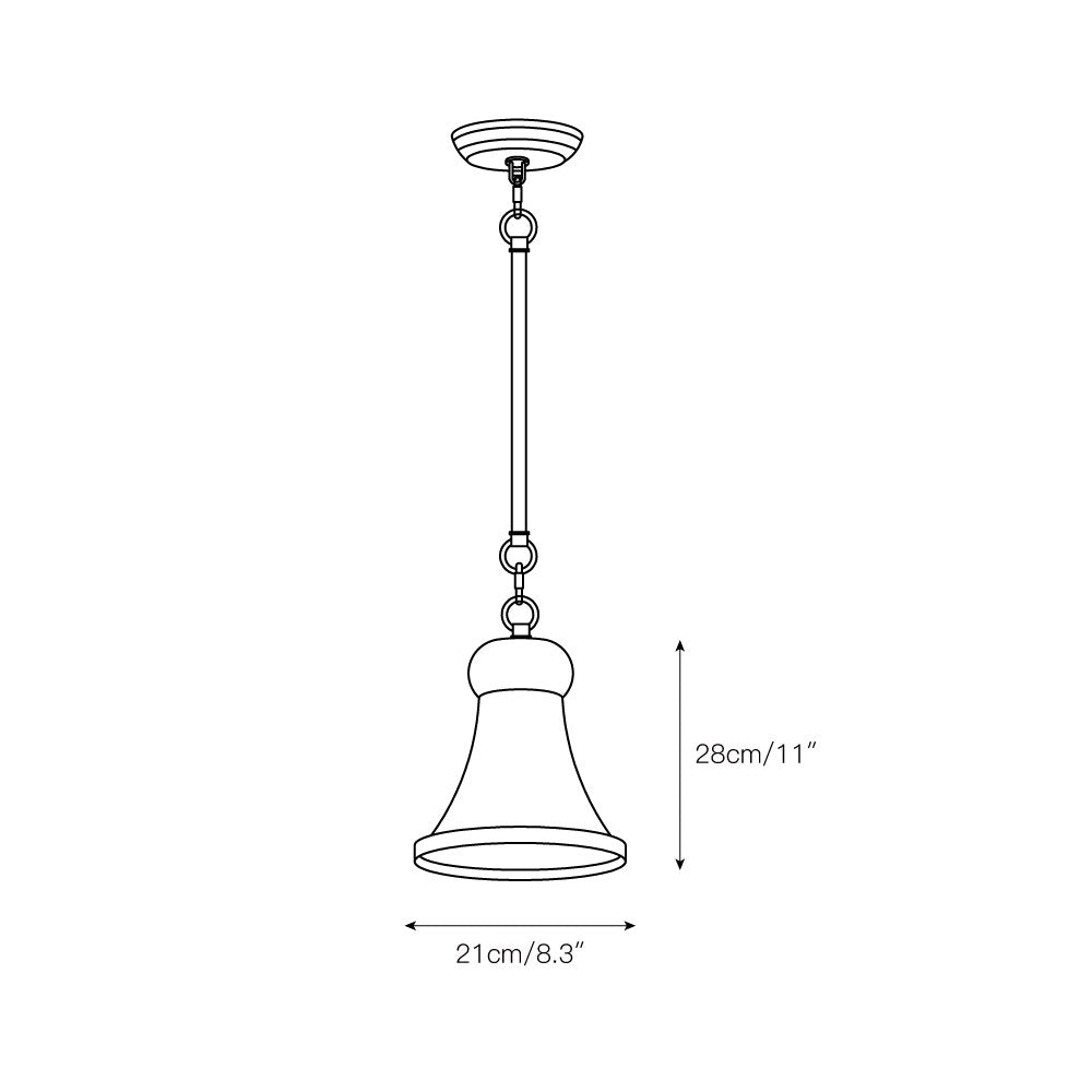 Vatnuvyn moderne minimalistische hanglamp van metaal