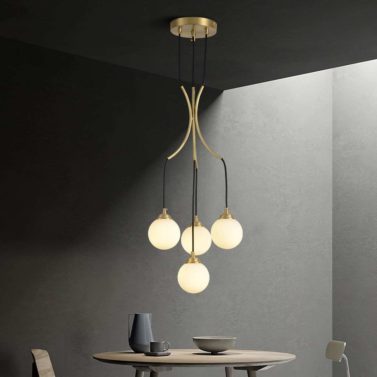 Zoruvyi Moderne Minimalistische Ball Drop glas Kroonluchter