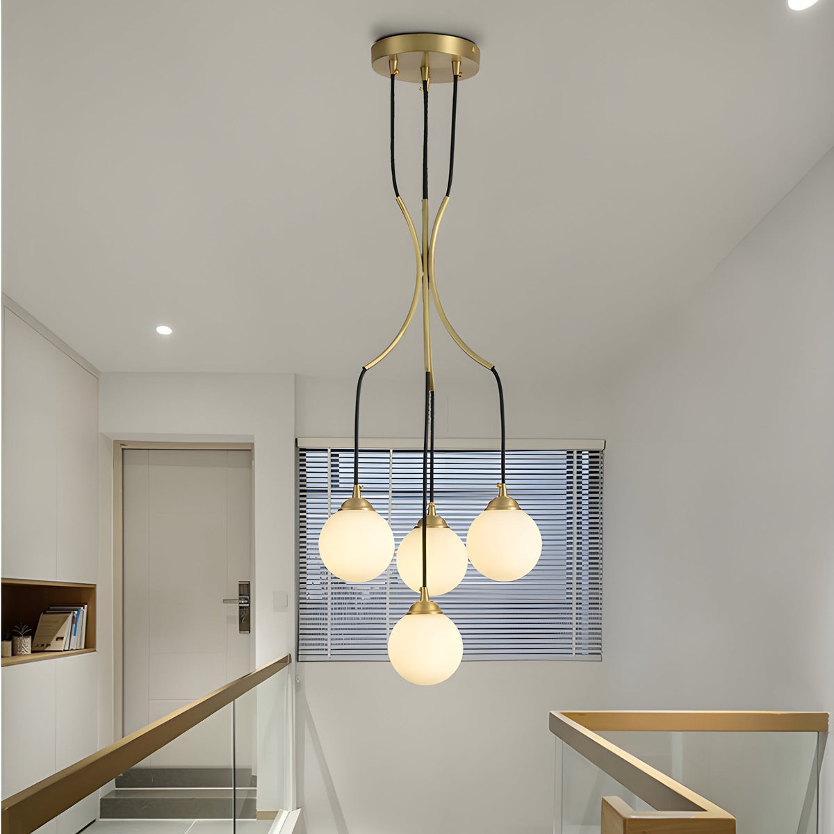 Zoruvyi Moderne Minimalistische Ball Drop glas Kroonluchter
