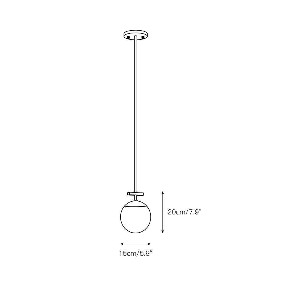 Ornuvyn moderne minimalistische kroonluchter van glas