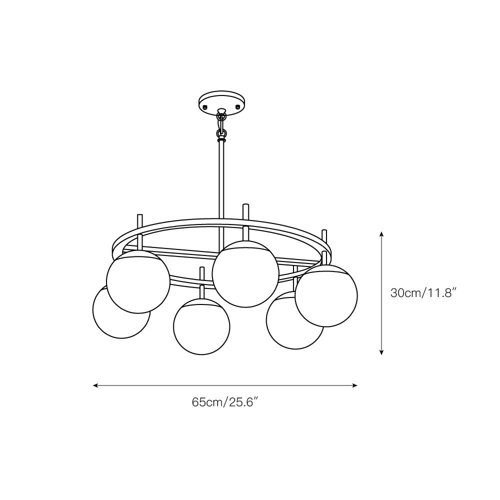 Ornuvyn moderne minimalistische kroonluchter van glas