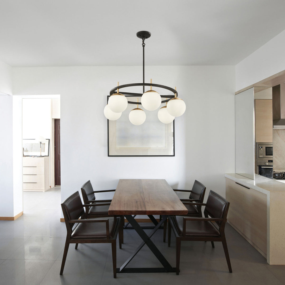 Ornuvyn moderne minimalistische kroonluchter van glas