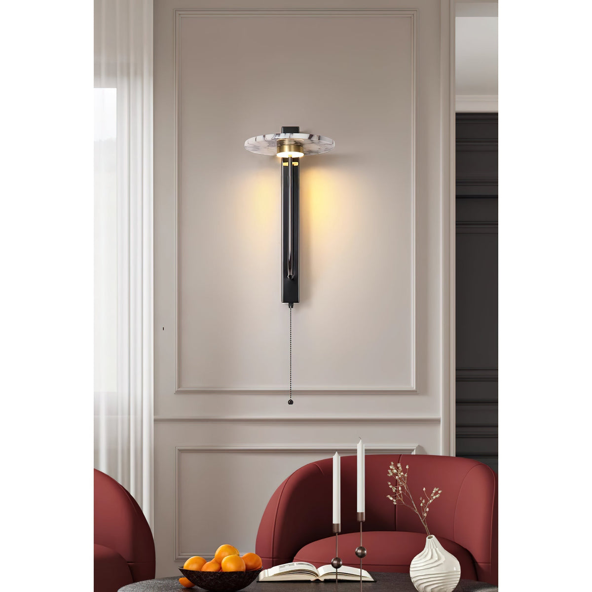 Aevuvyn moderne minimalistische wandlamp van marmer