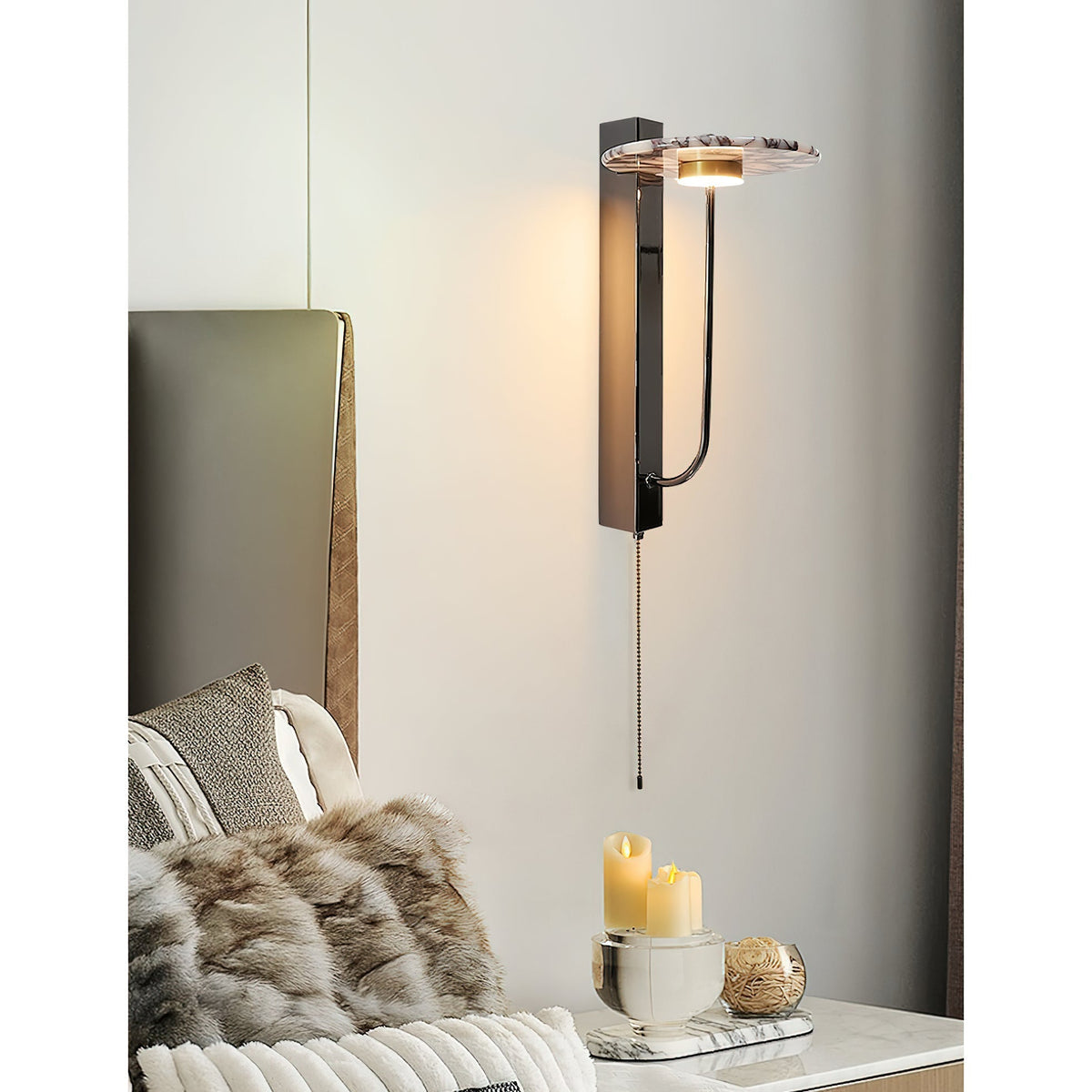 Aevuvyn moderne minimalistische wandlamp van marmer