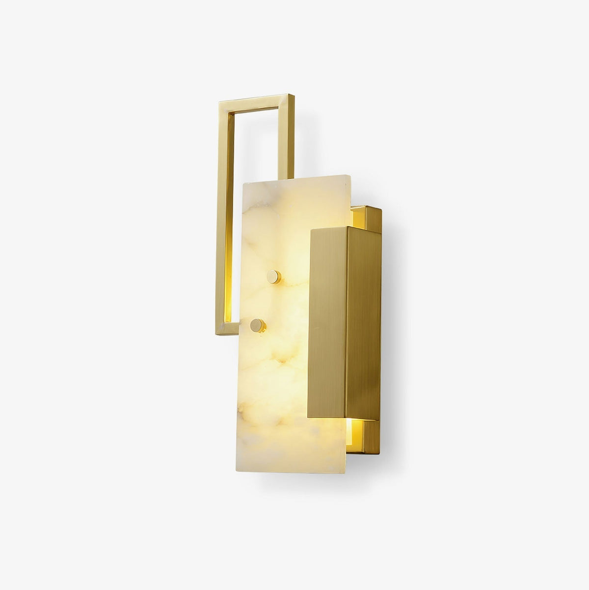 Albinelle albasten wandlamp met goudkleurig frame