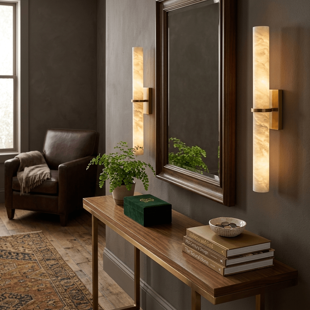 Cyprien albasten wandlamp