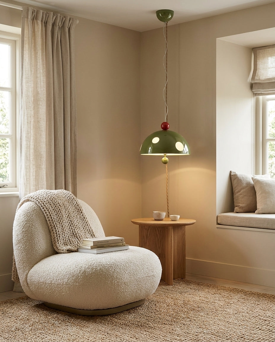 Toadstool hanglamp crème