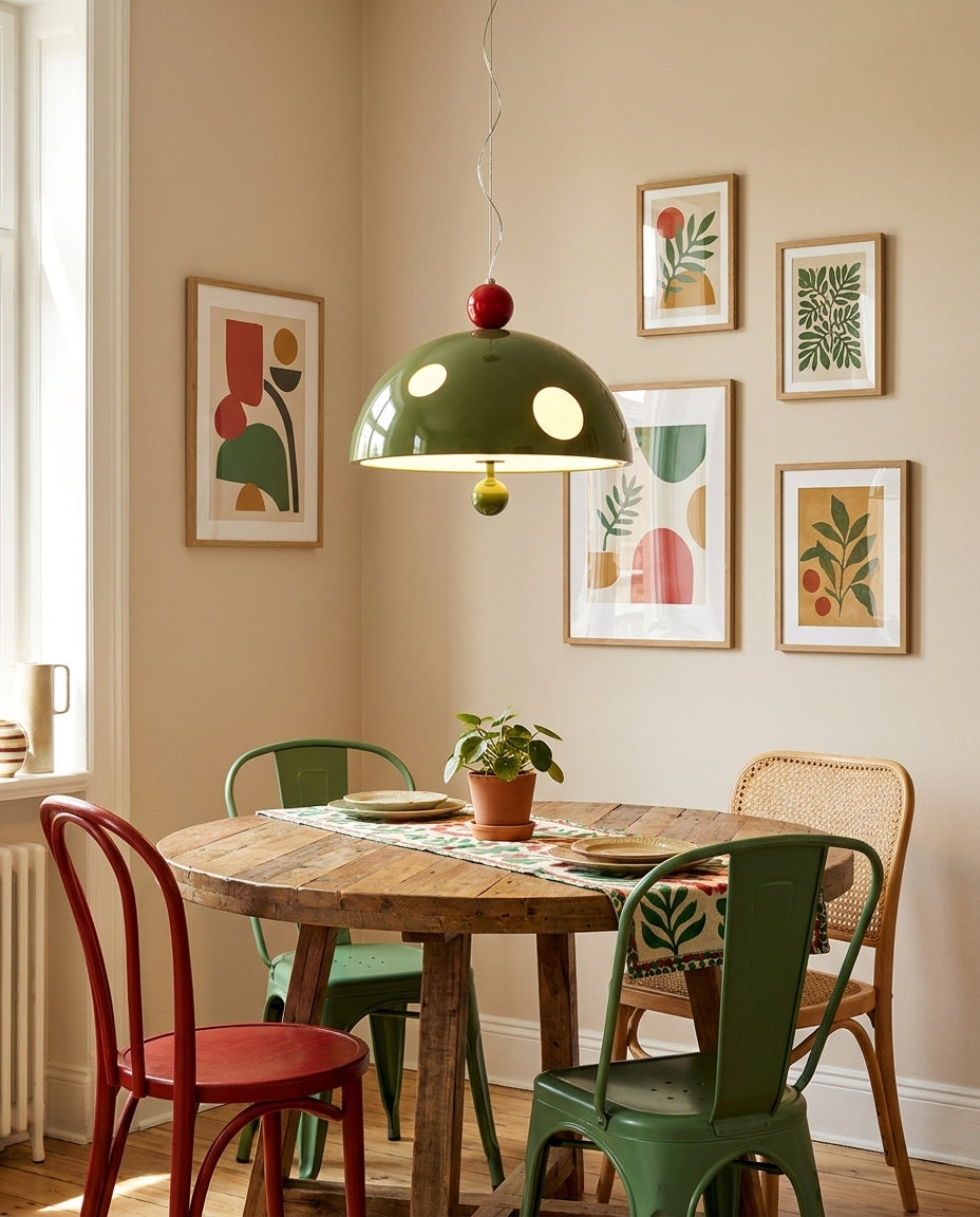 Toadstool hanglamp crème