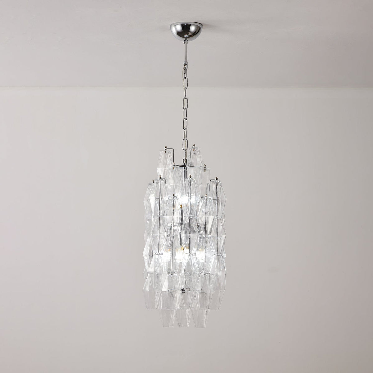 Lioraian Kroonluchter Amber Prism Lang Cascaderend glas Vintage