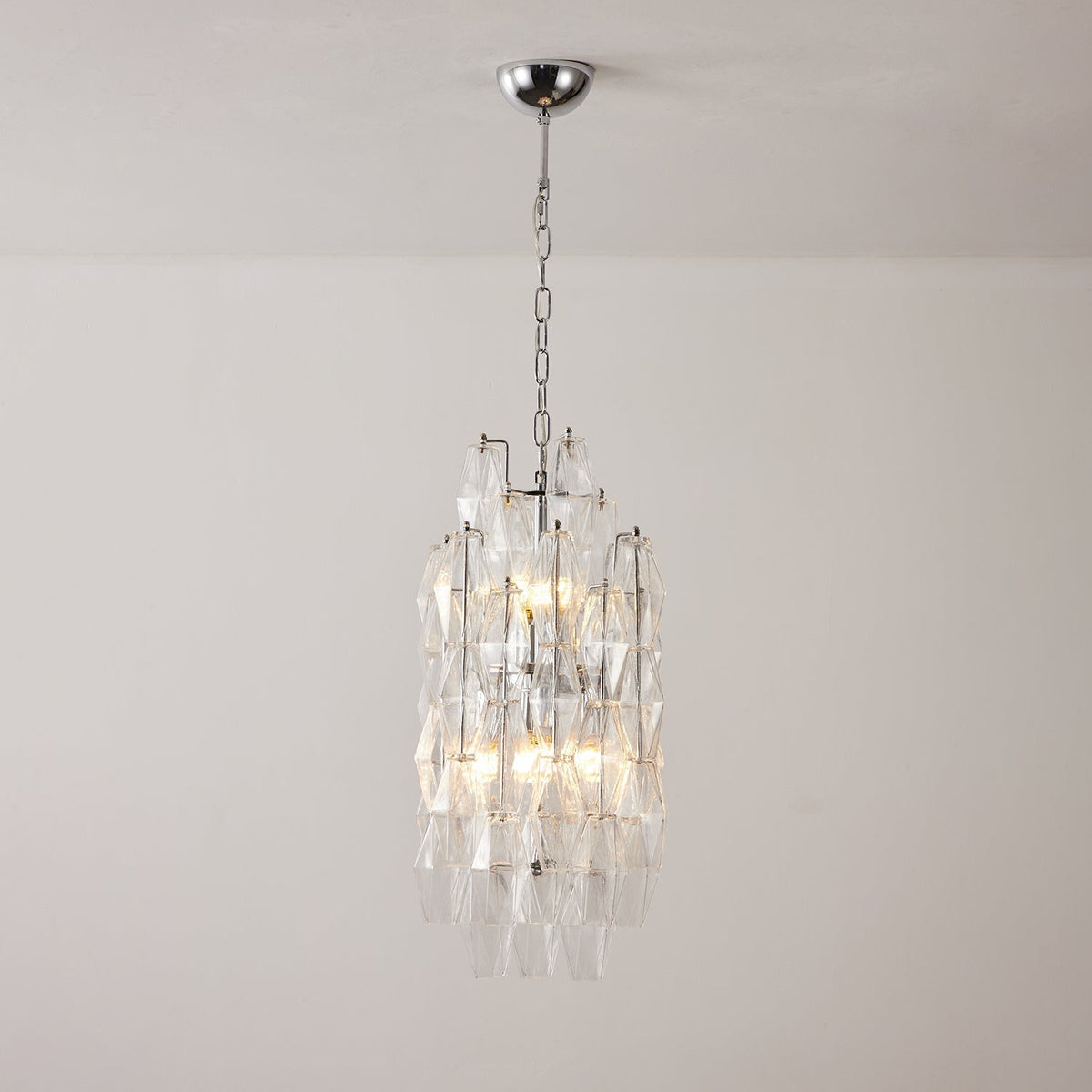 Lioraian Kroonluchter Amber Prism Lang Cascaderend glas Vintage