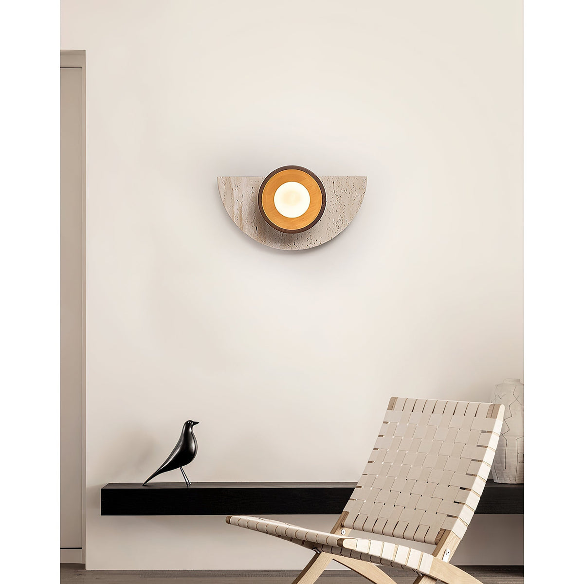Dvaluvyi wandlamp travertin Individual Creativity