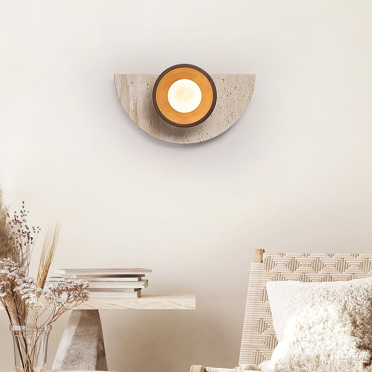Dvaluvyi wandlamp travertin Individual Creativity