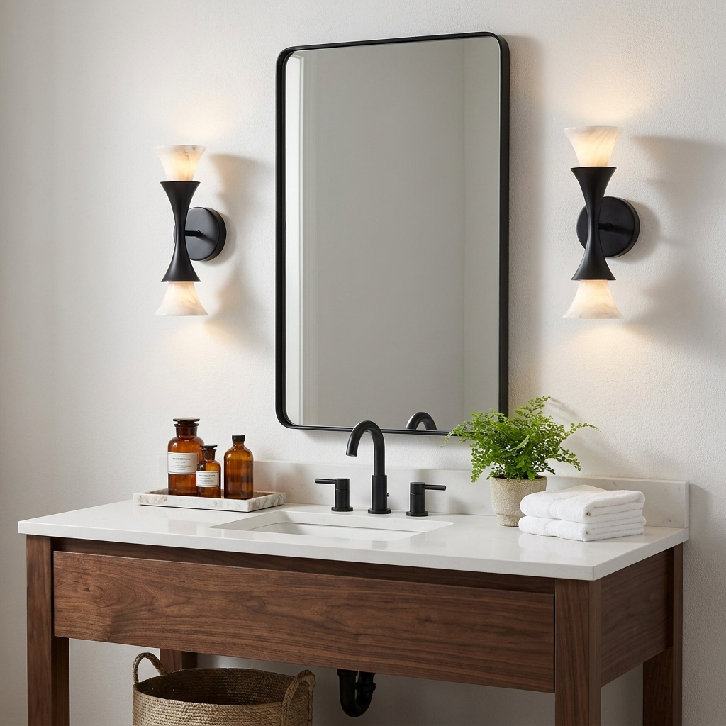 Oakenwick albast wandlamp
