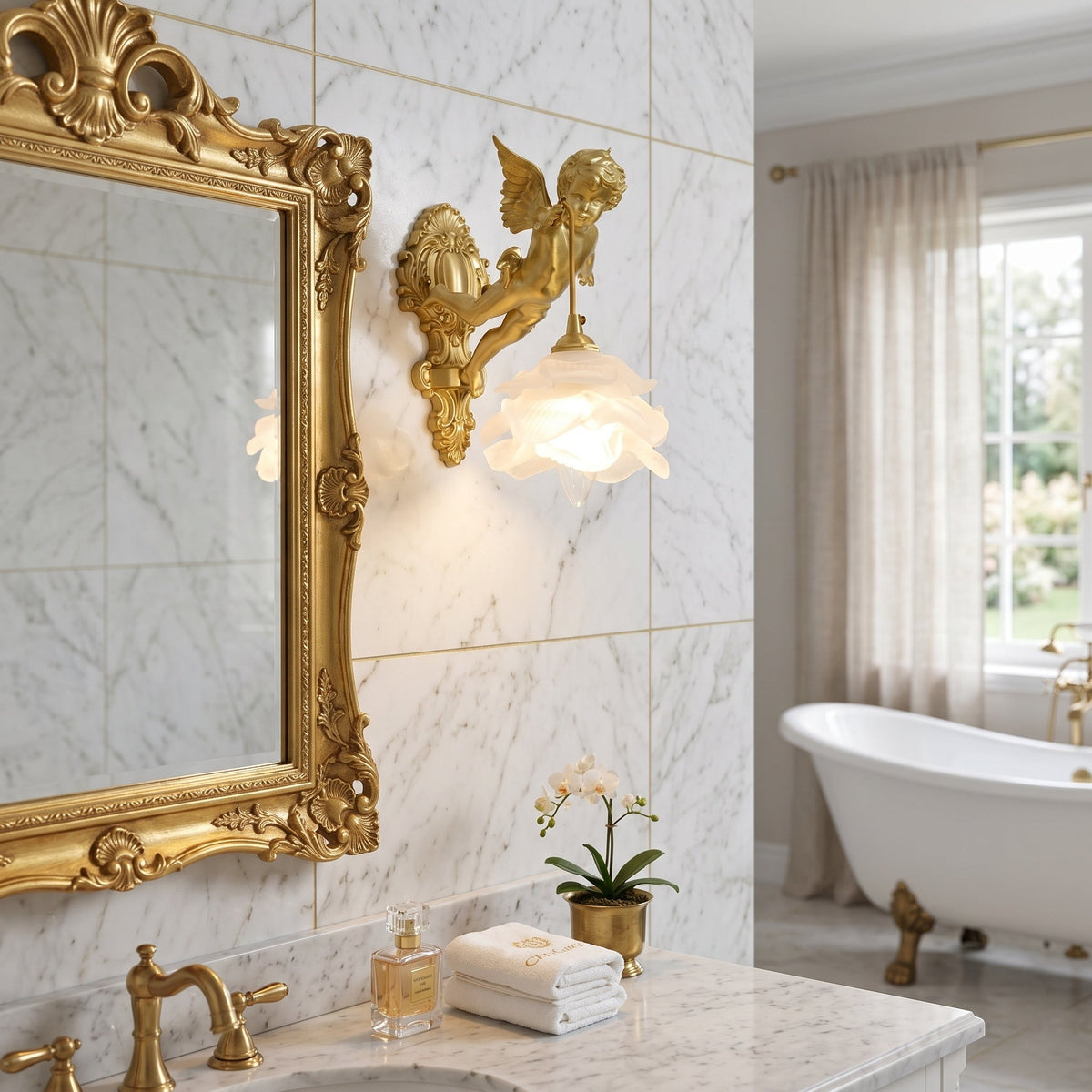 Solange Angel glas wandlamp