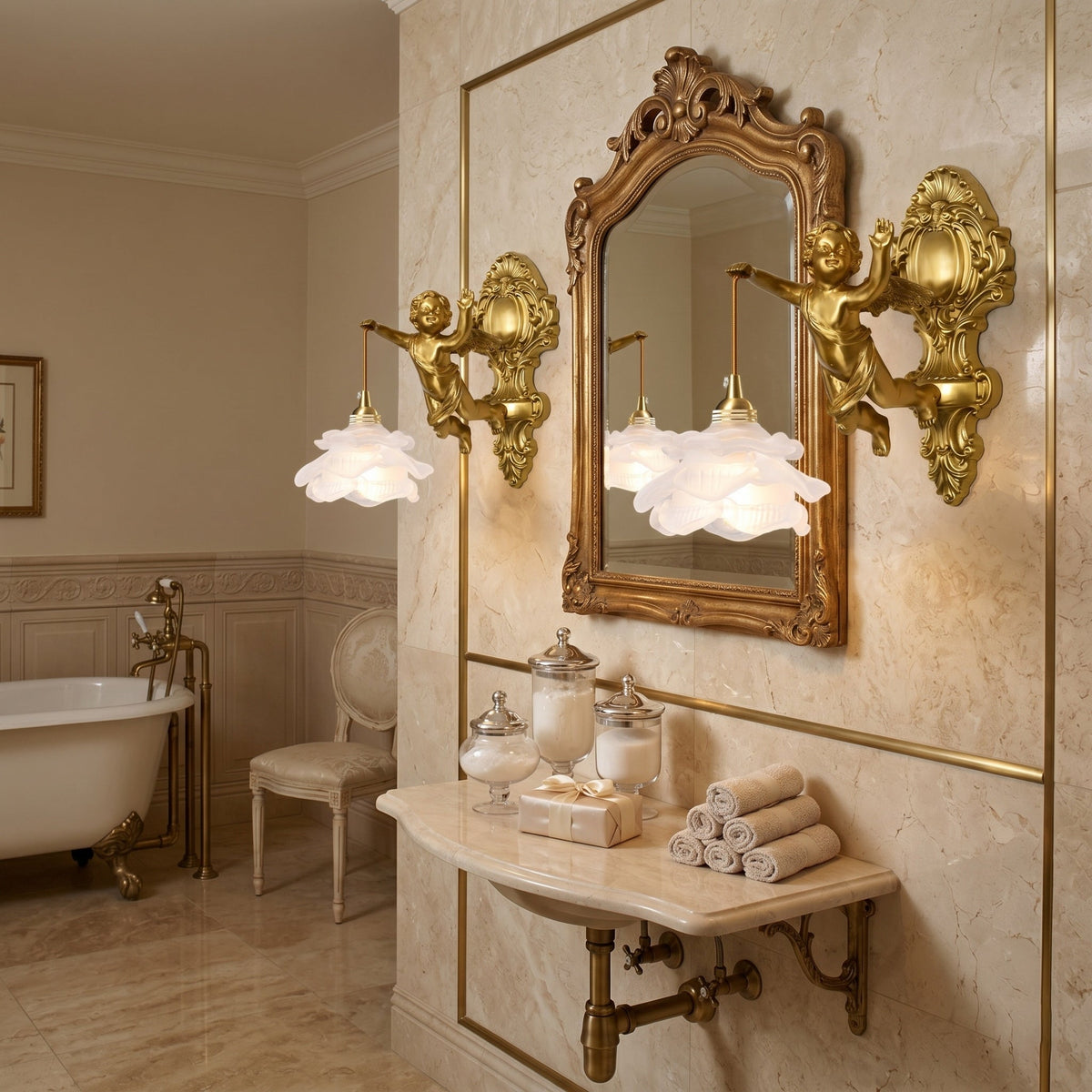 Solange Angel glas wandlamp