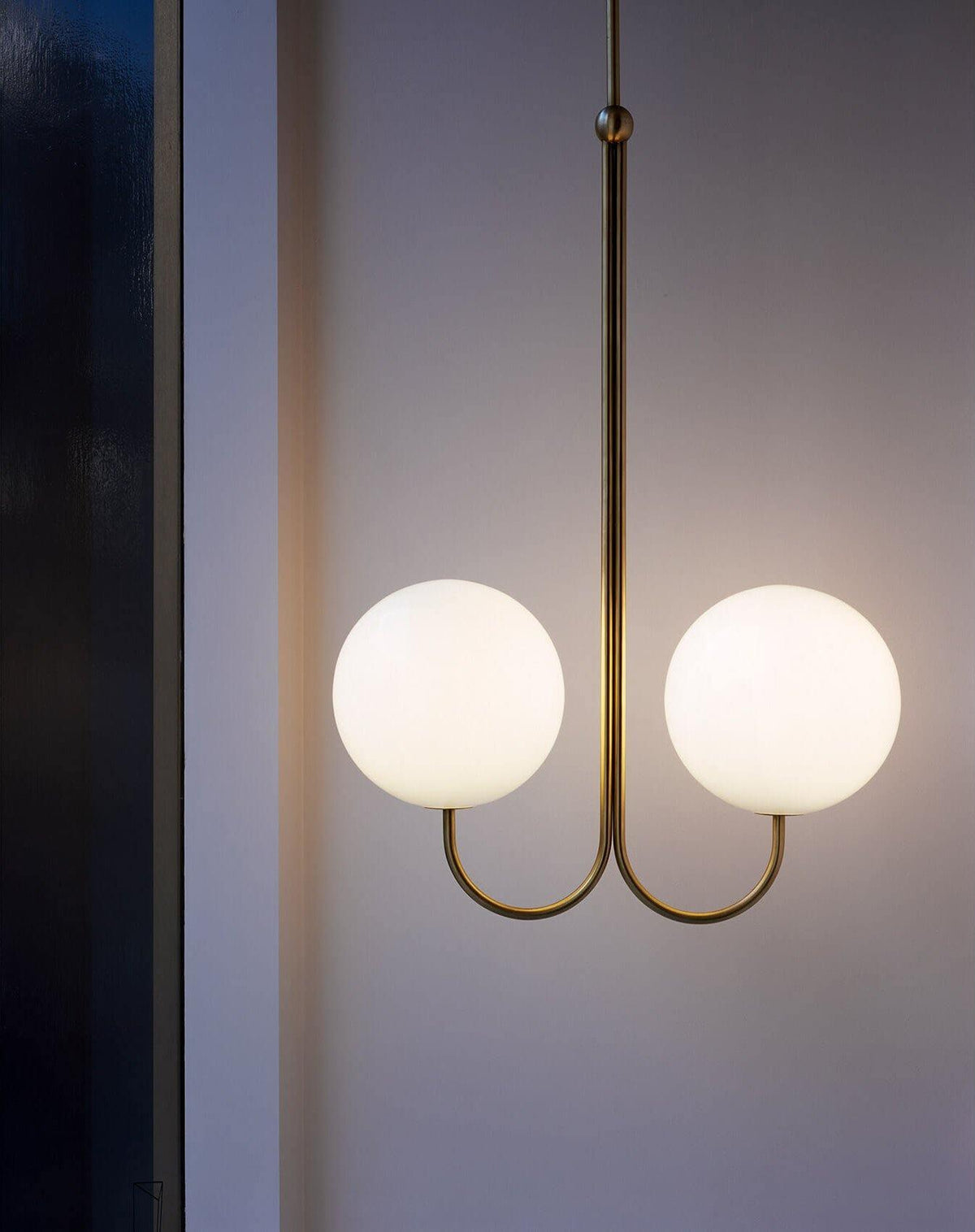 Brin elegante hanglamp van metaal en glas