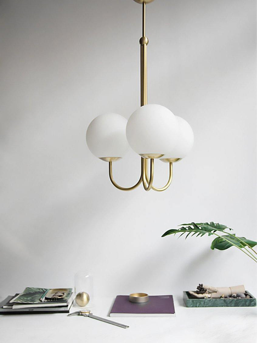 Brin elegante hanglamp van metaal en glas