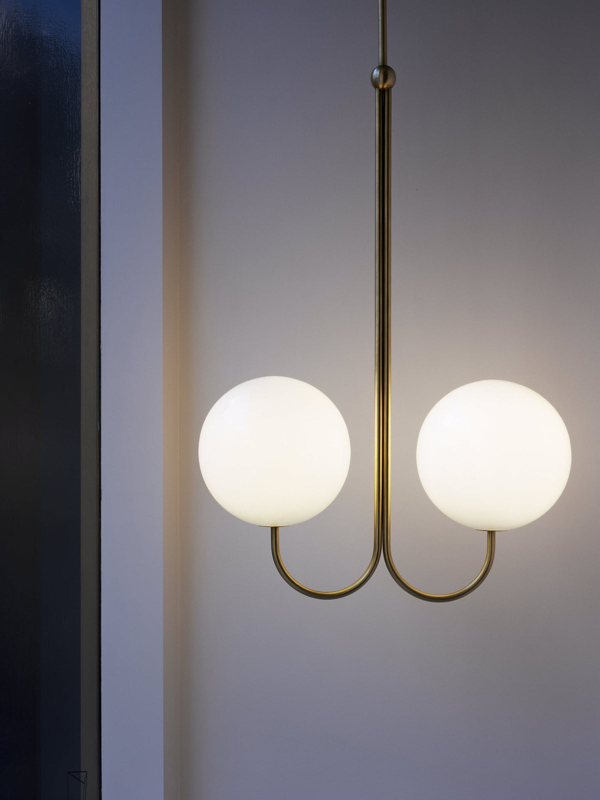 Brin elegante hanglamp van metaal en glas