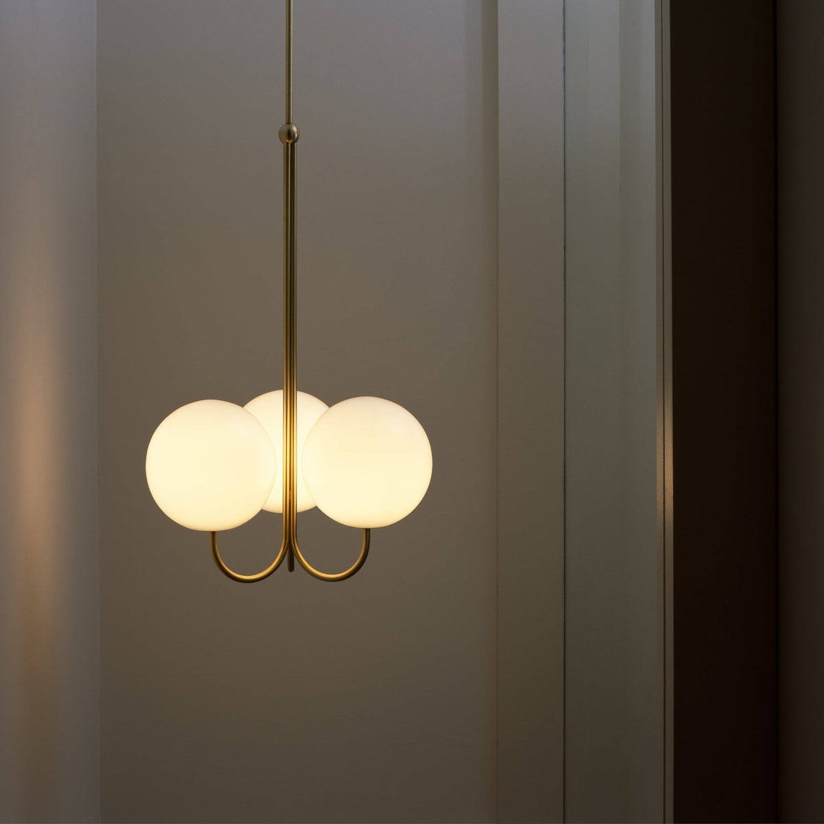 Brin elegante hanglamp van metaal en glas