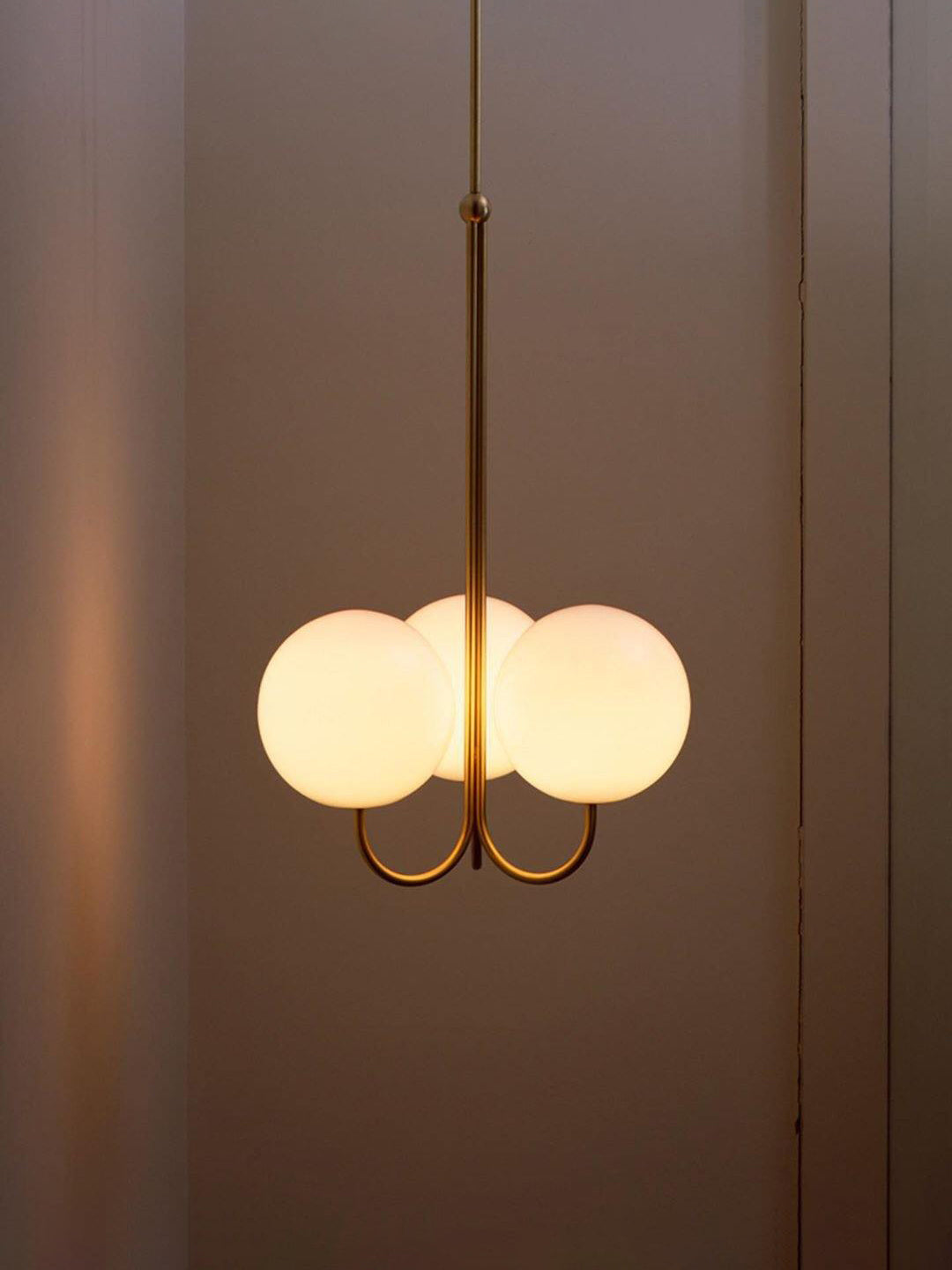 Brin elegante hanglamp van metaal en glas