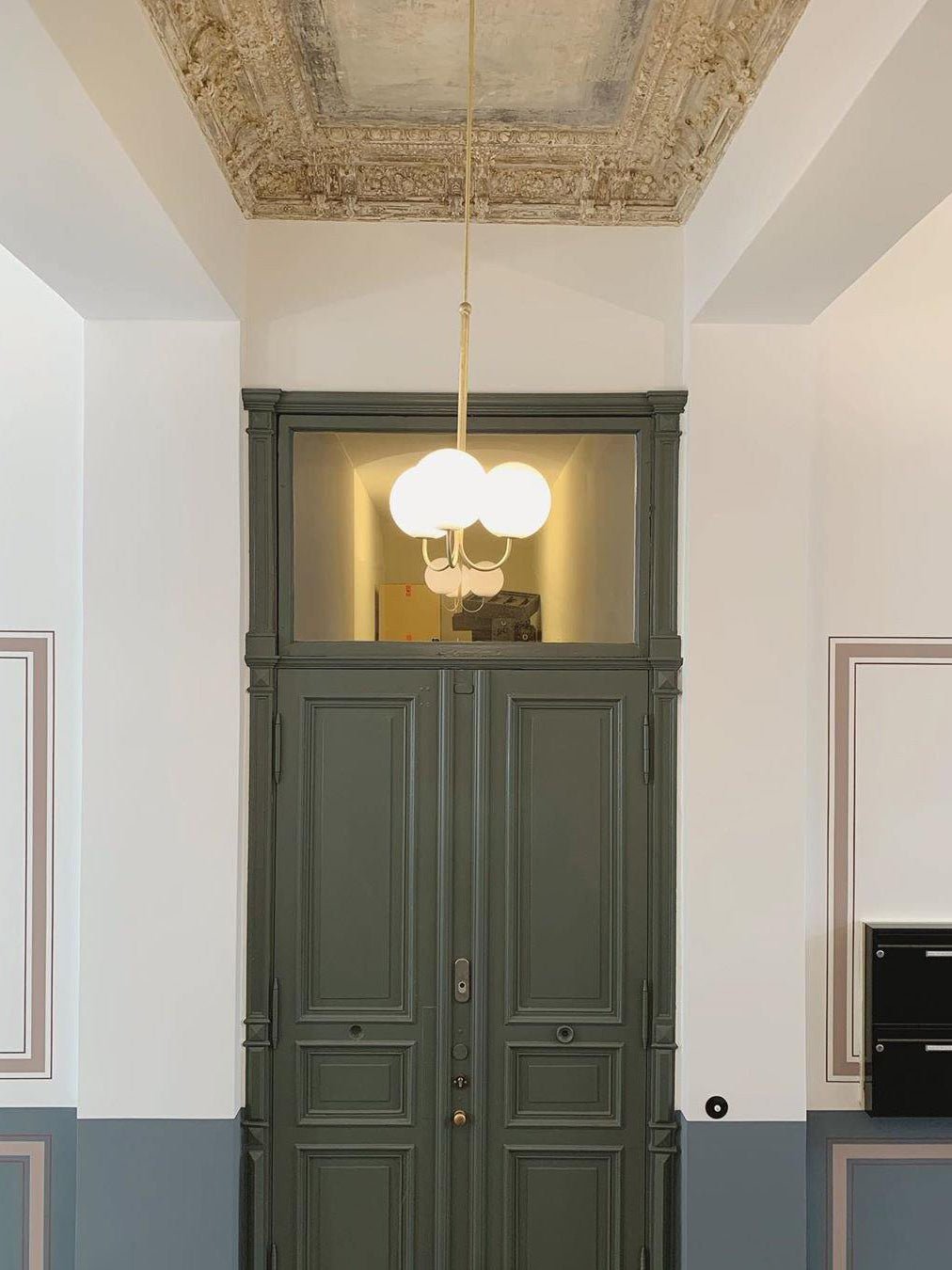 Brin elegante hanglamp van metaal en glas