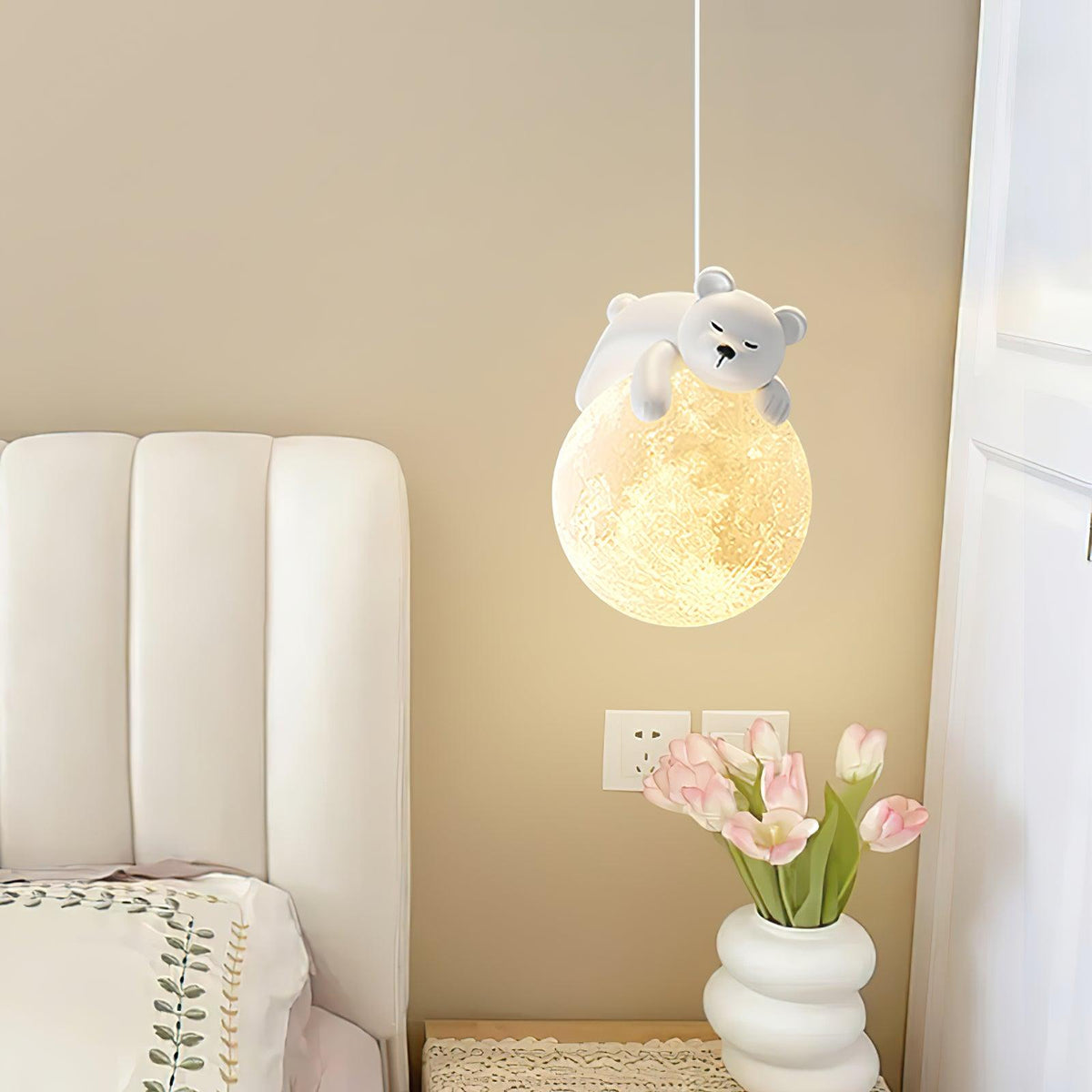 Velisise hanglamp Beer Maan voor kinderkamer