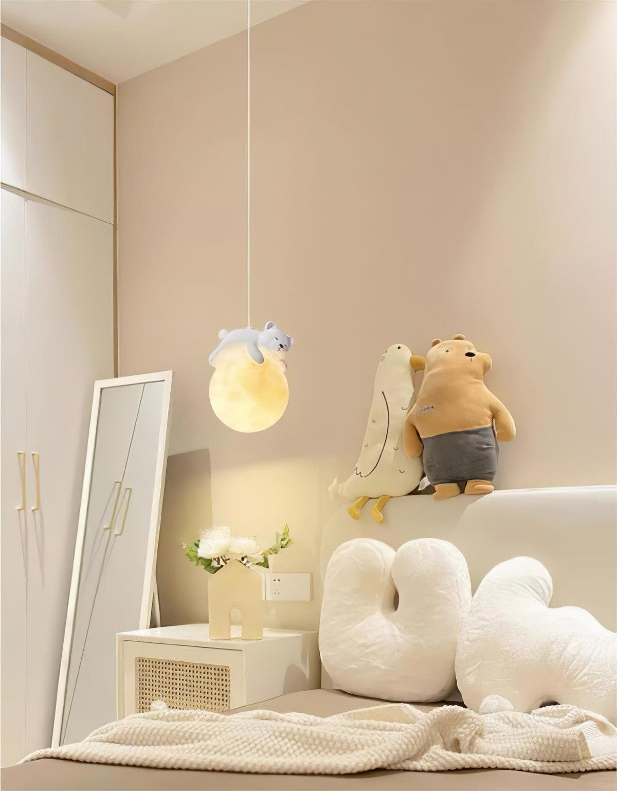 Velisise hanglamp Beer Maan voor kinderkamer