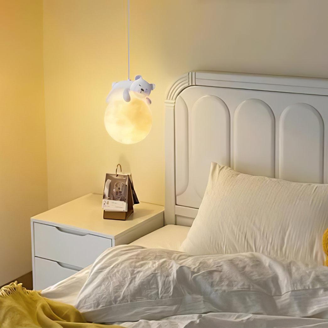 Velisise hanglamp Beer Maan voor kinderkamer