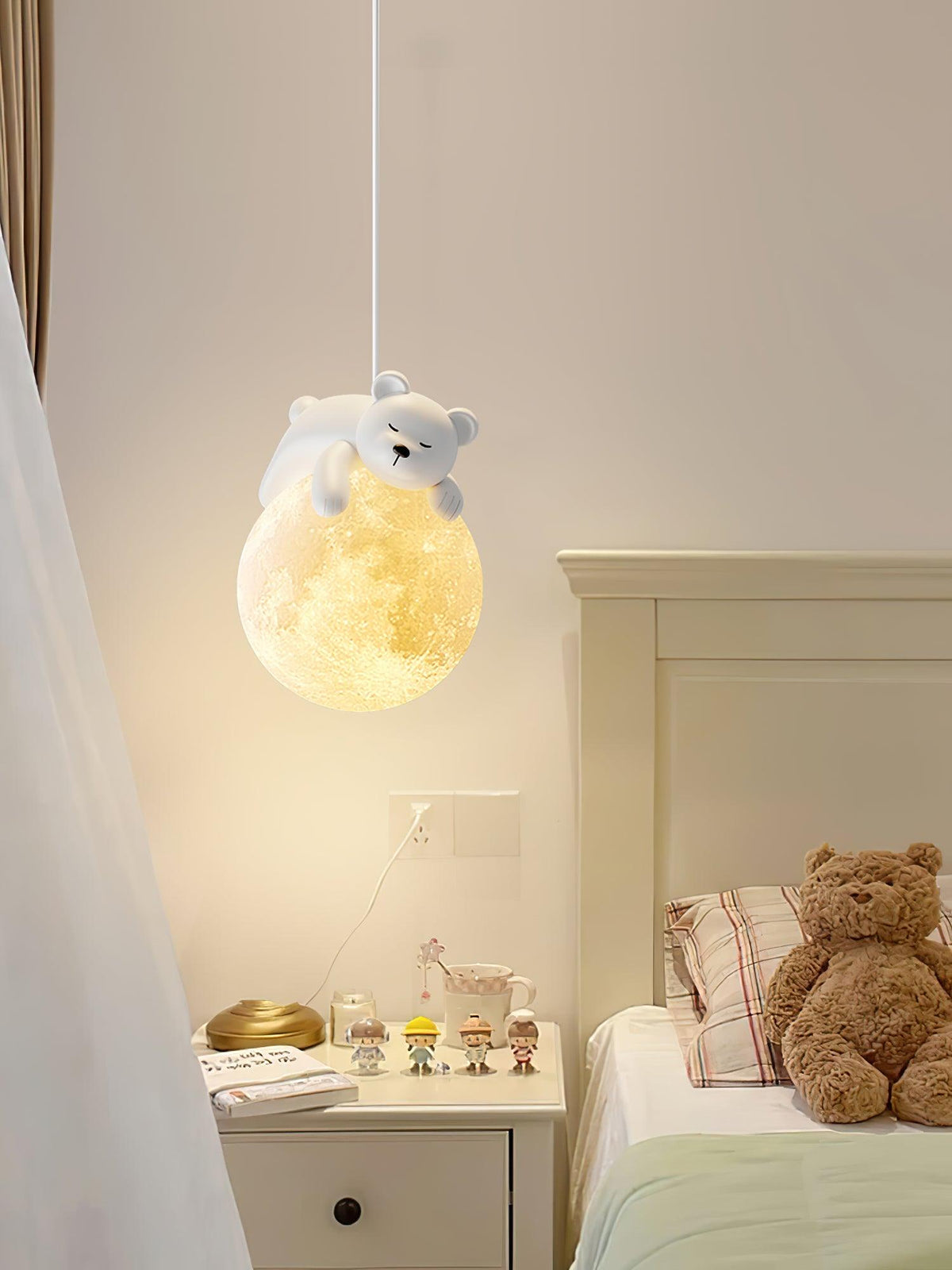 Velisise hanglamp Beer Maan voor kinderkamer