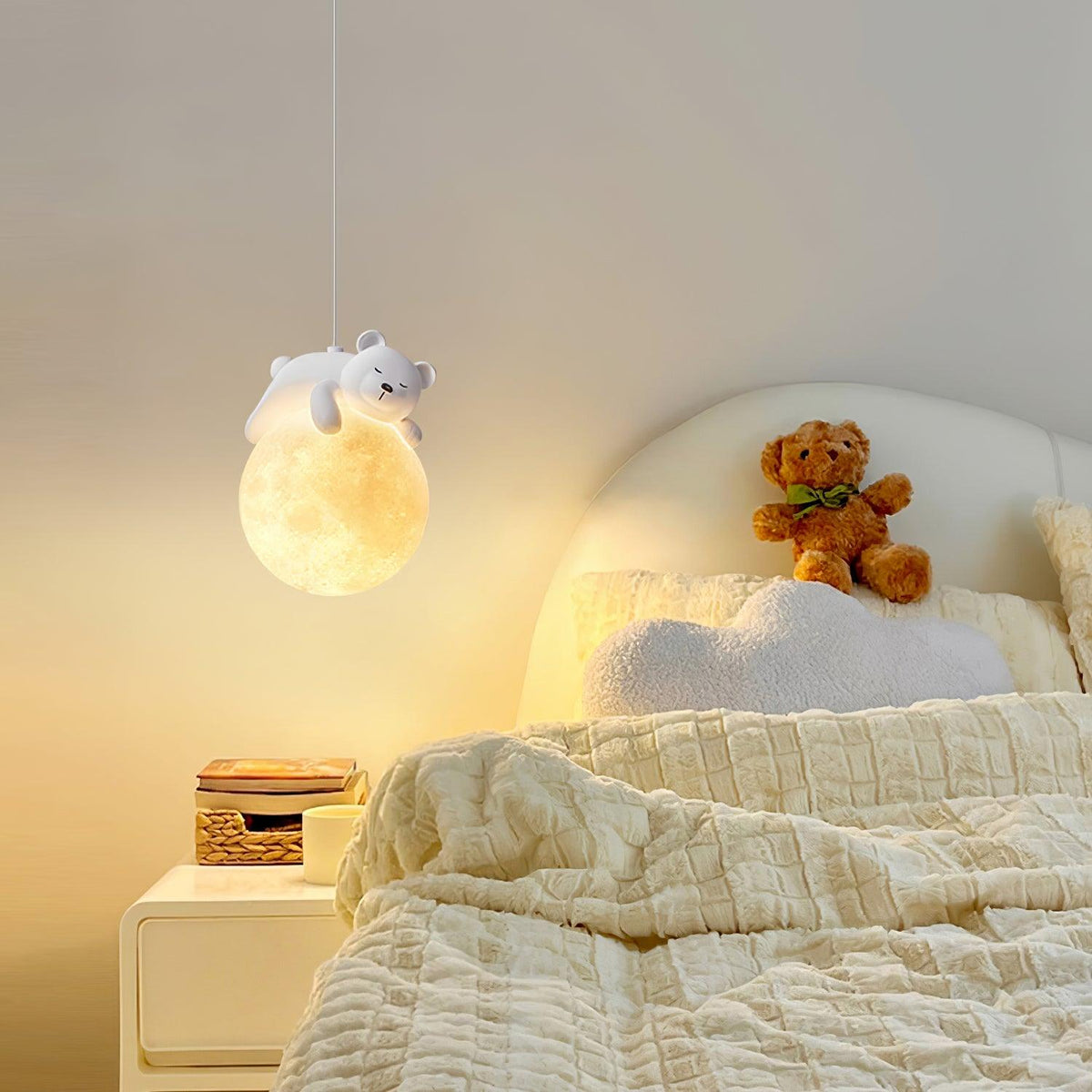 Velisise hanglamp Beer Maan voor kinderkamer