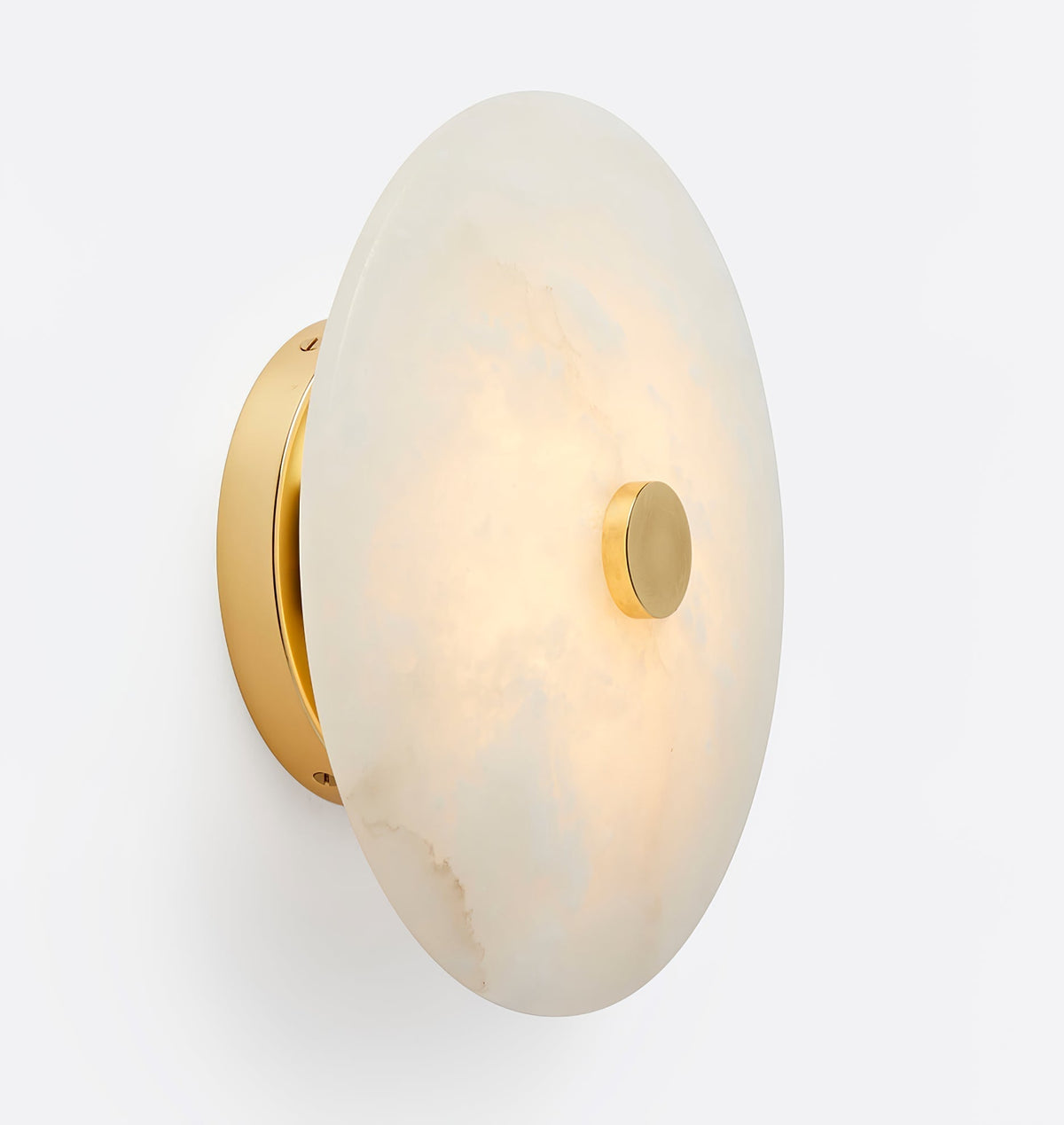 Ines Eterna Moderne witte wandlamp van albast