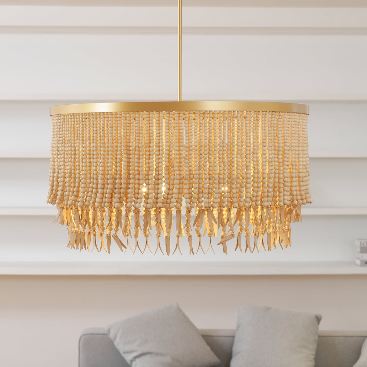 Ljomuvyn Postmodern Luxe Hout Metal Kroonluchter