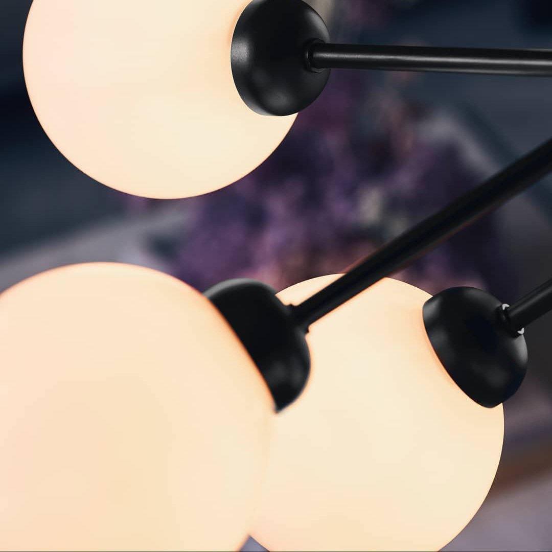Eirelelle Hanglamp Glas cluster van glazen bollen Messing
