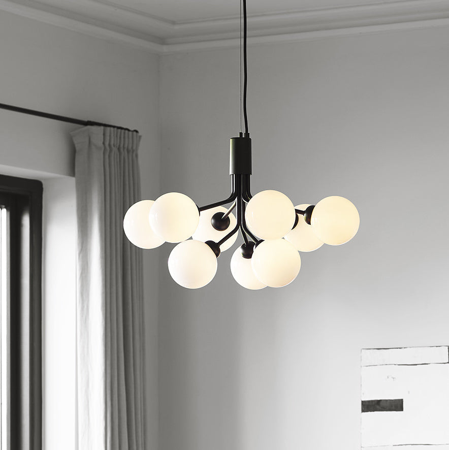 Eirelelle Hanglamp Glas cluster van glazen bollen Messing