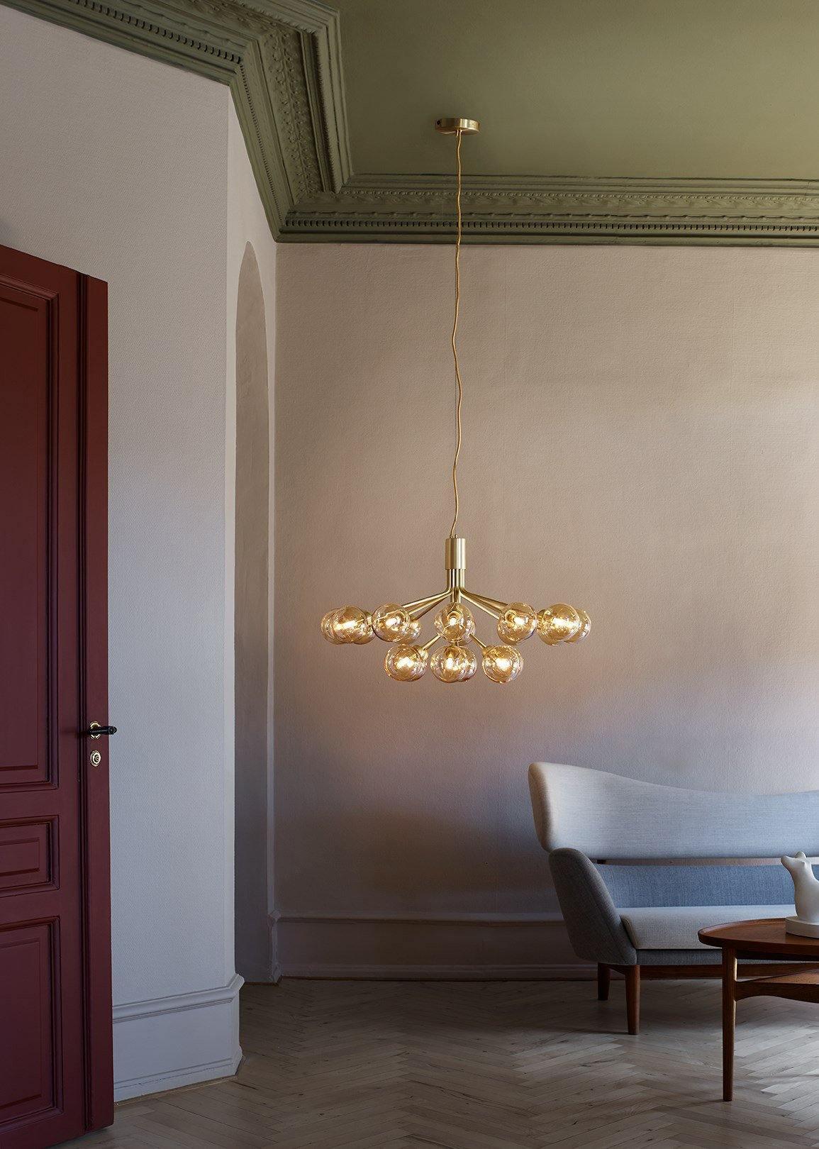 Eirelelle Hanglamp Glas cluster van glazen bollen Messing